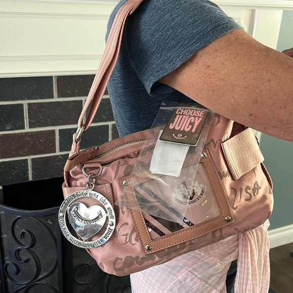 Juicy Couture 2010 Pink Satin Rare Photoshoot Bag with Tags-Never Carried - Picture 16 of 16